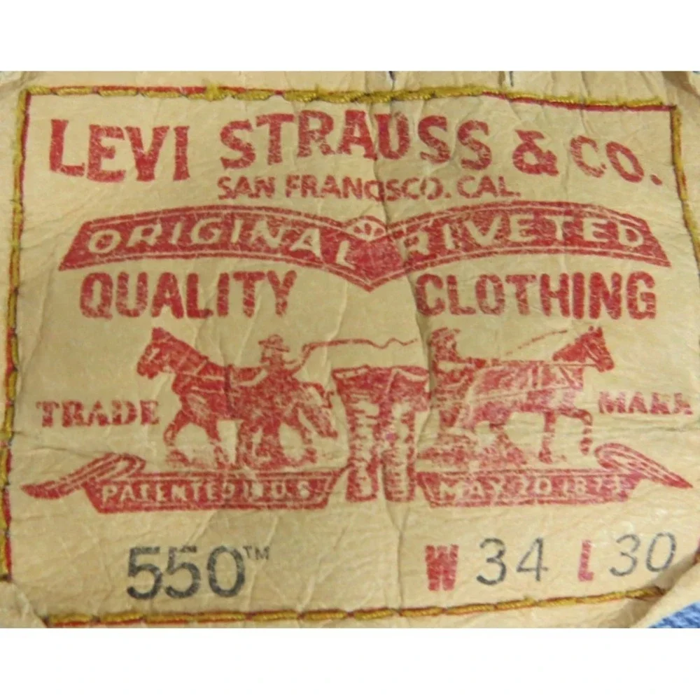 Vtg Levis 550 Relaxed Fit Tapered Leg Jeans Mens‎ 34x30 Light Wash Denim 90s EUC